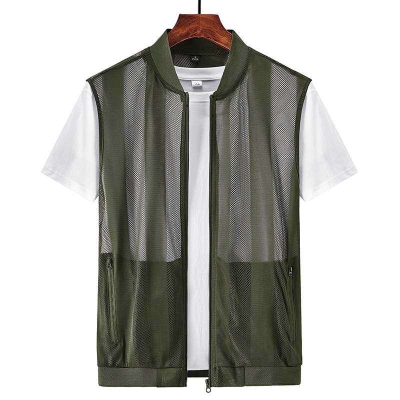 Photography Vest - 남성용 메쉬 중공 조끼, 통기성 야외