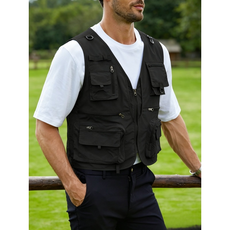 Photography Vest - 남성용 아웃도어 조끼 새로운 다기능 작업복