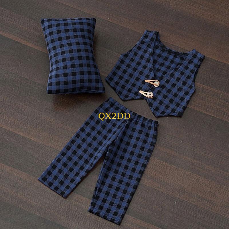 Photography Vest - QX2D 체크 무늬 베개 바지 &