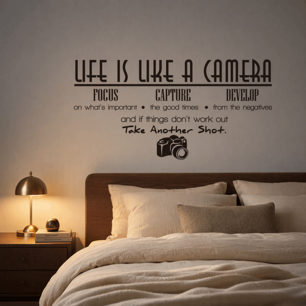 Photography Quotes - PVC 비닐 벽 스티커 25x70cm 자가