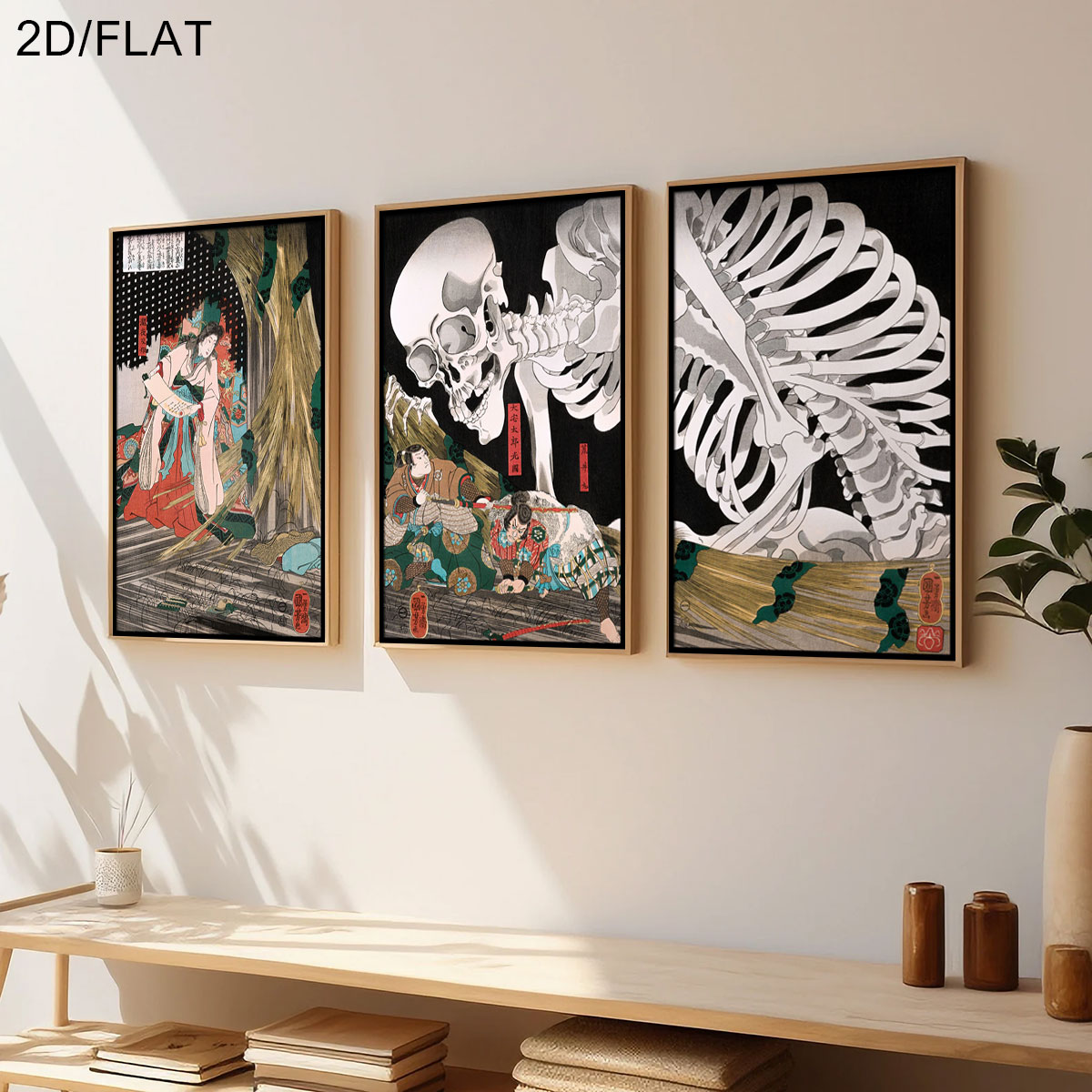 3pcs 레트로 일본 타키야샤 마녀 & 해골 유령 캔버 - Photography Types 리뷰 및 가격