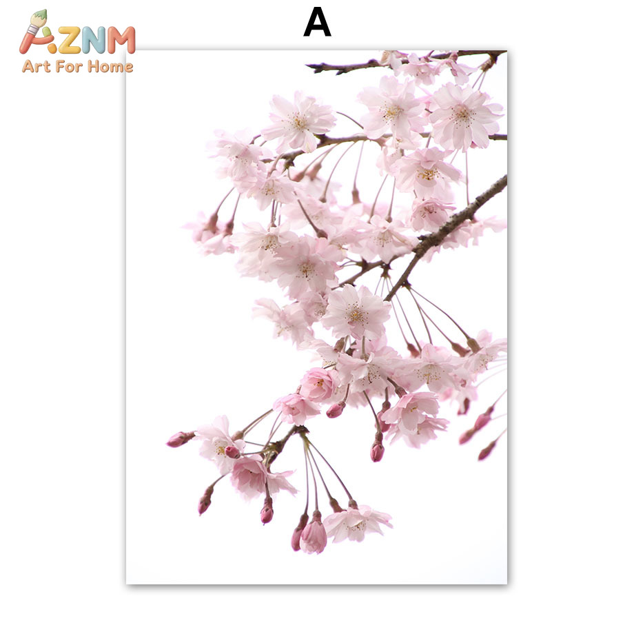 AZNM 핑크 벚꽃 캔버스 벽 예술, 꽃 사진 및 영감 - Photography Quotes 리뷰 및 가격