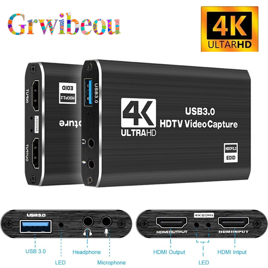 4K USB 3.0 비디오 캡처 카드 HDMI 호환 1 - Photography With Mobile 리뷰 및 가격