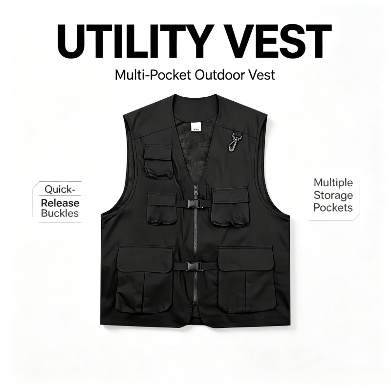 남성용 스트리트웨어 기능성 카고 조끼, 다중 포켓 경량 - Photography Vest 리뷰 및 가격