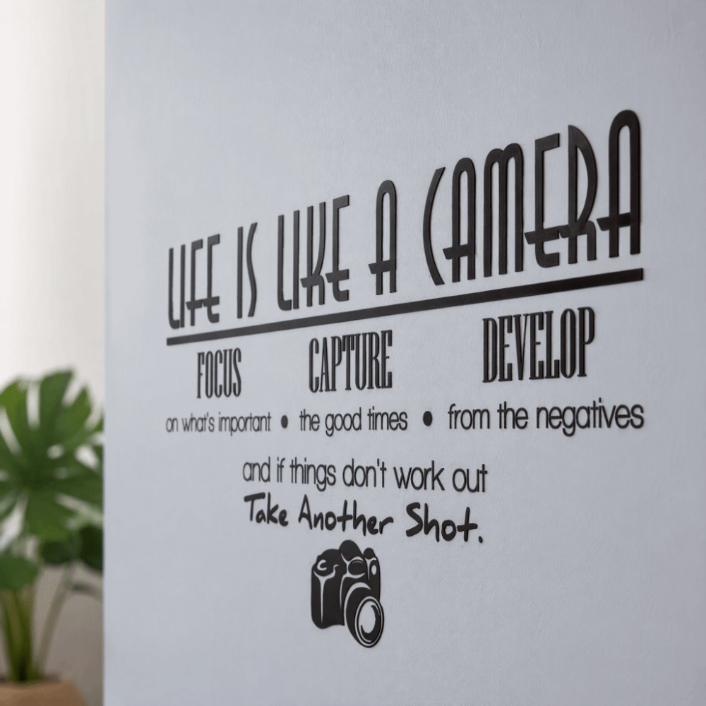 PVC 비닐 벽 스티커 25x70cm 동기 부여 문구  - Photography Quotes 리뷰 및 가격